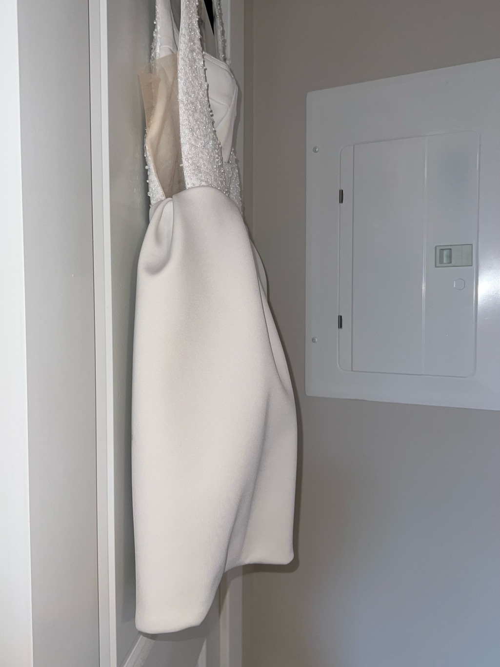 Beaded Ivory Mini Dress — image 6 of 7